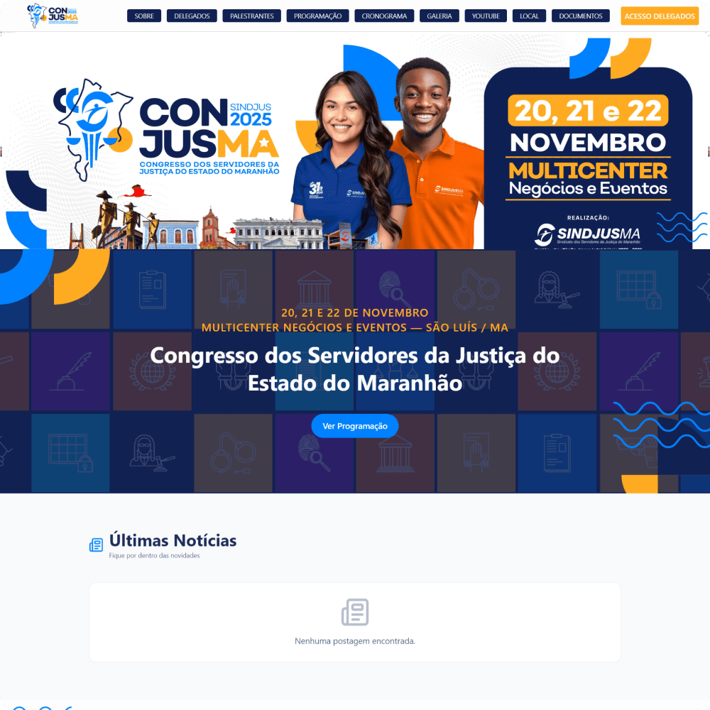CONJUSMA 2025 | Congresso dos Servidores da Justiça do MA